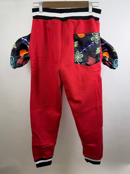 2026 Red Floral Joggers