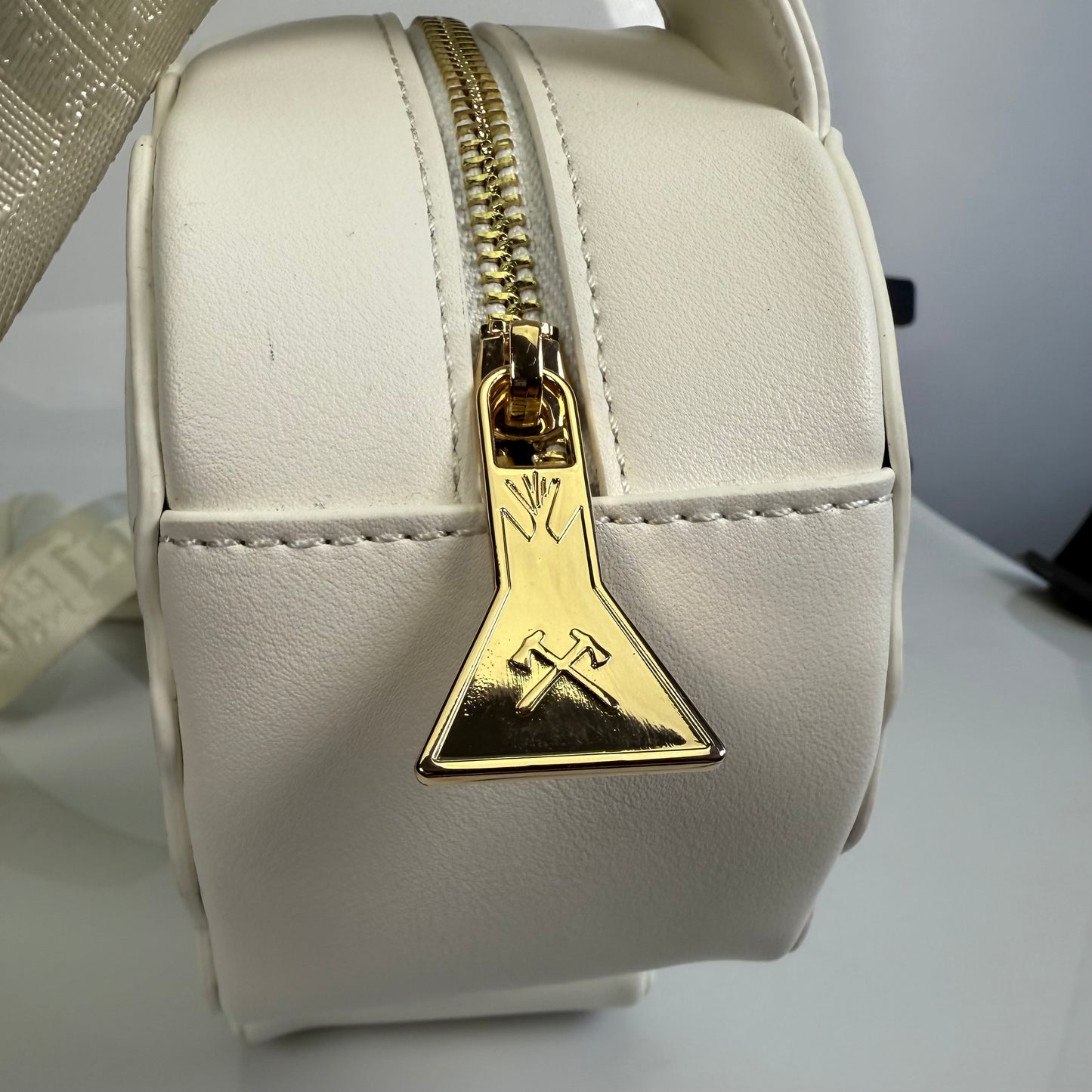 White Signature Buffalo Cross-body Bag