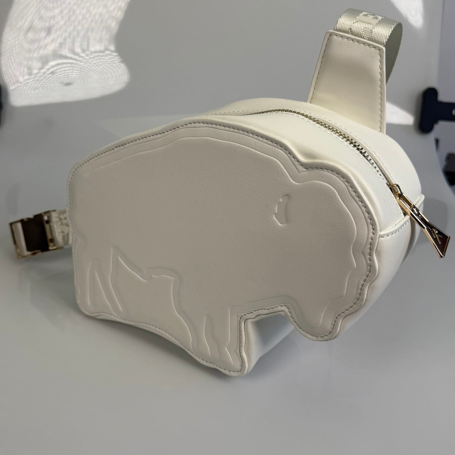 White Signature Buffalo Cross-body Bag