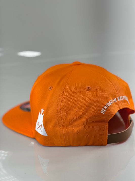 HT Orange Leather Strapback