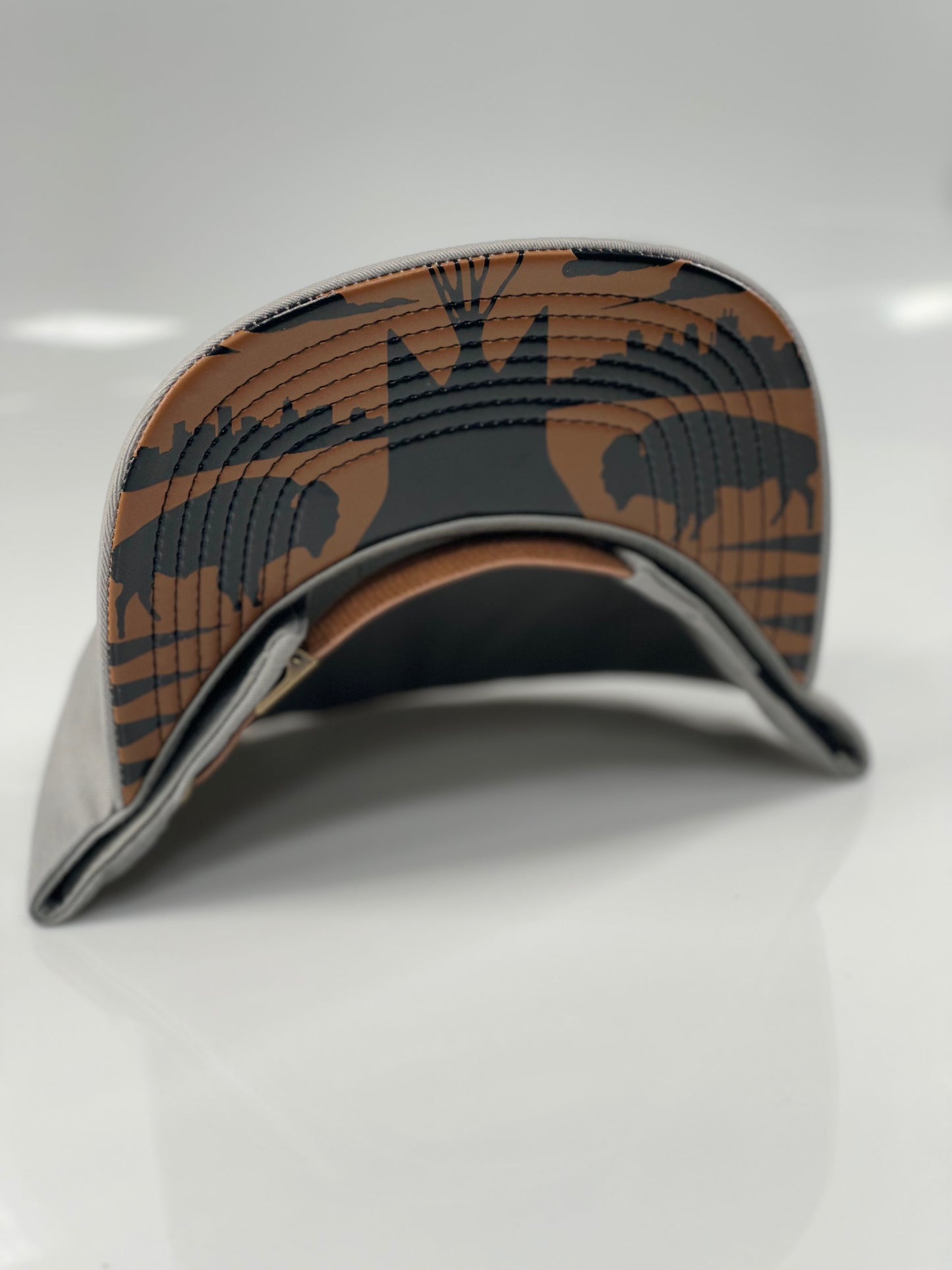 HT Grey Leather Strapback