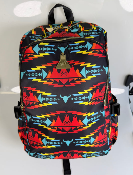 Black Multicolor Backpack
