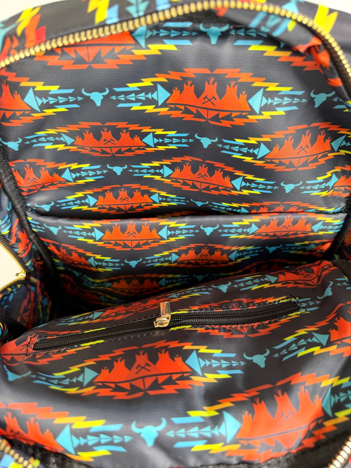 Black Multicolor Backpack