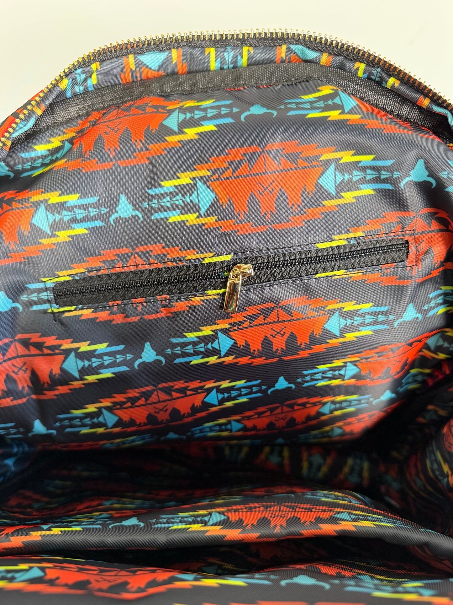 Black Multicolor Backpack