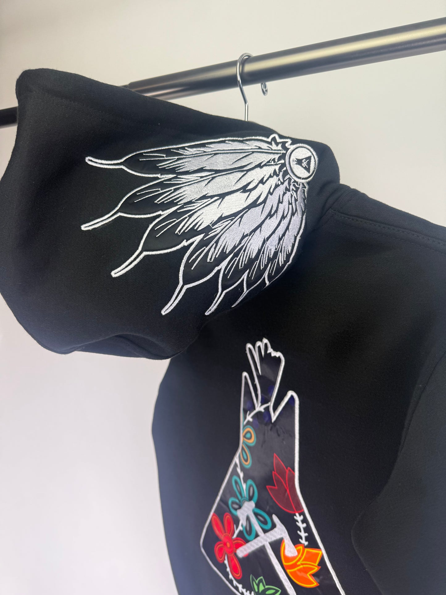 New Floral Hoodie Script