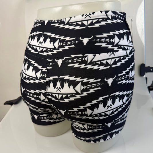Black and White Booty Shorts