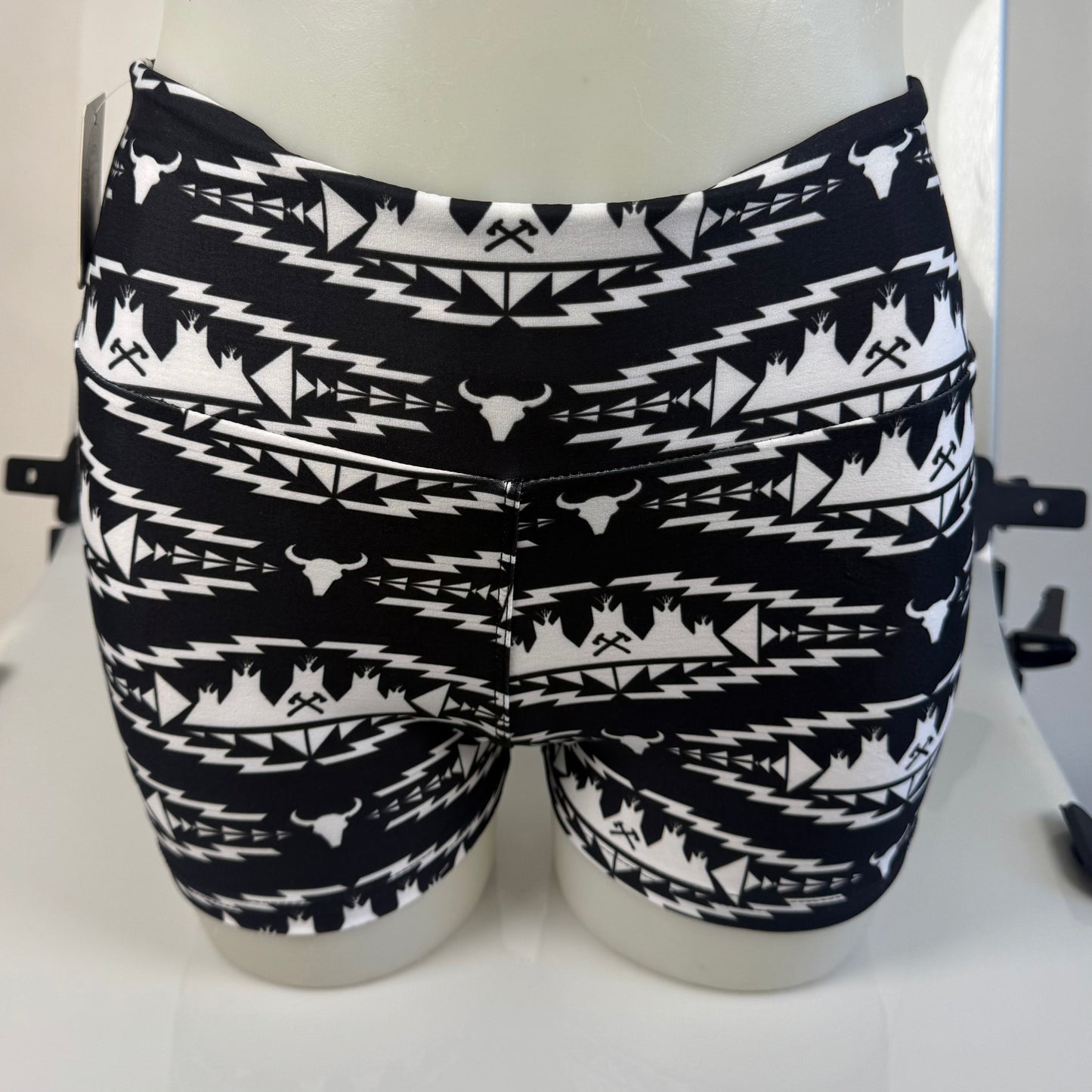 Black and White Booty Shorts