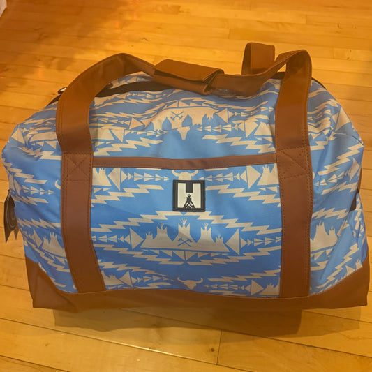 Blue Buffalo Print Duffle Bag