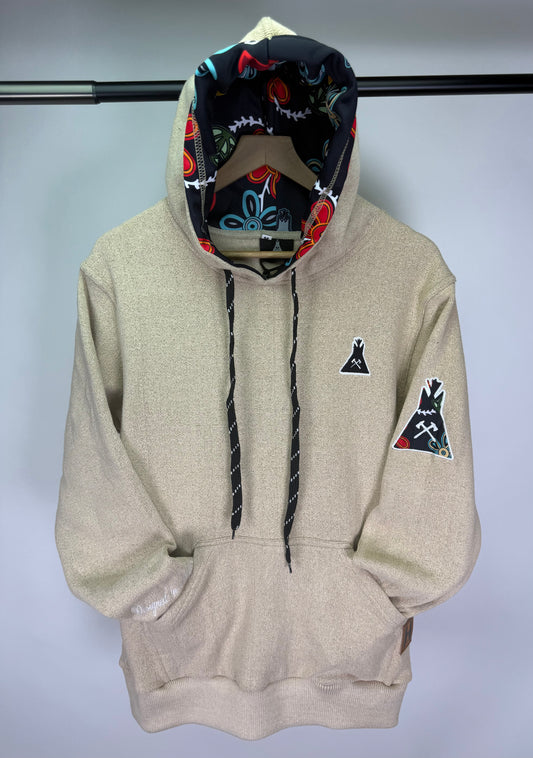 HT Tan Floral Hoodie